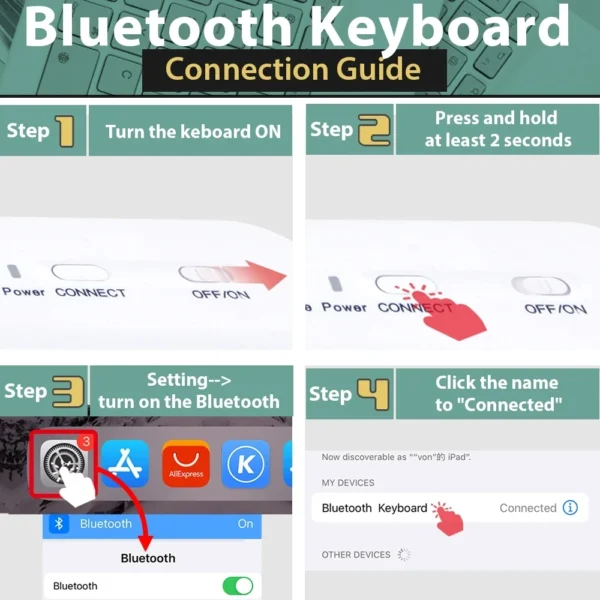 Wireless Bluetooth Keyboard and Mouse 6