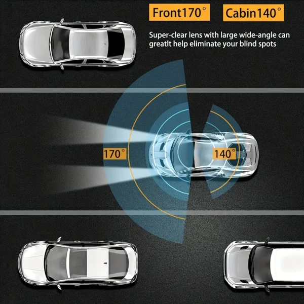 1080P WIFI Dual camera Dash Cam for cars,Front And Inside,car camera with IR Night Vision,Loop Recording,wide angle Car DVR Came 5